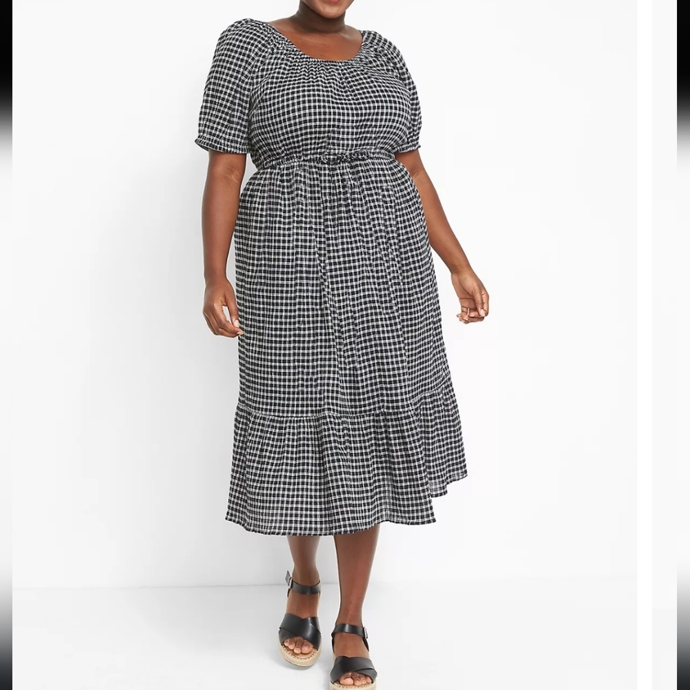 Lane Bryant Boho Tiered Midi Dress Size 12